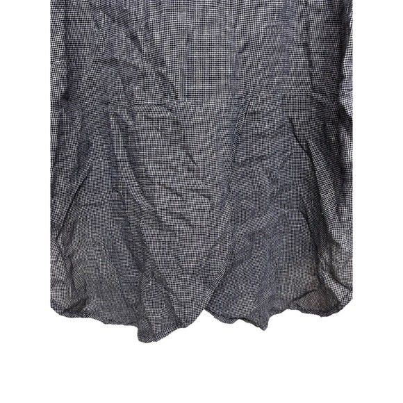 Flax By Jeanne Engelhart Button Front Linen Top Black/White Women’s Size Small - Picture 8 of 11